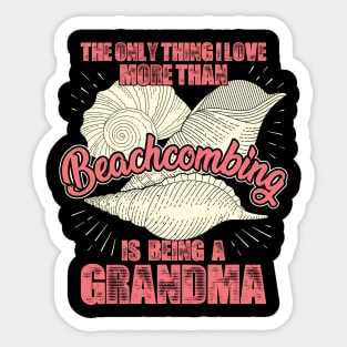 Beachcombing Grandma Grandmother Gift Sticker